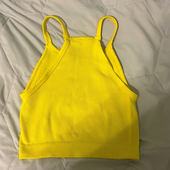 Yellow Ribbed Tank Top - Picture 2 of 2